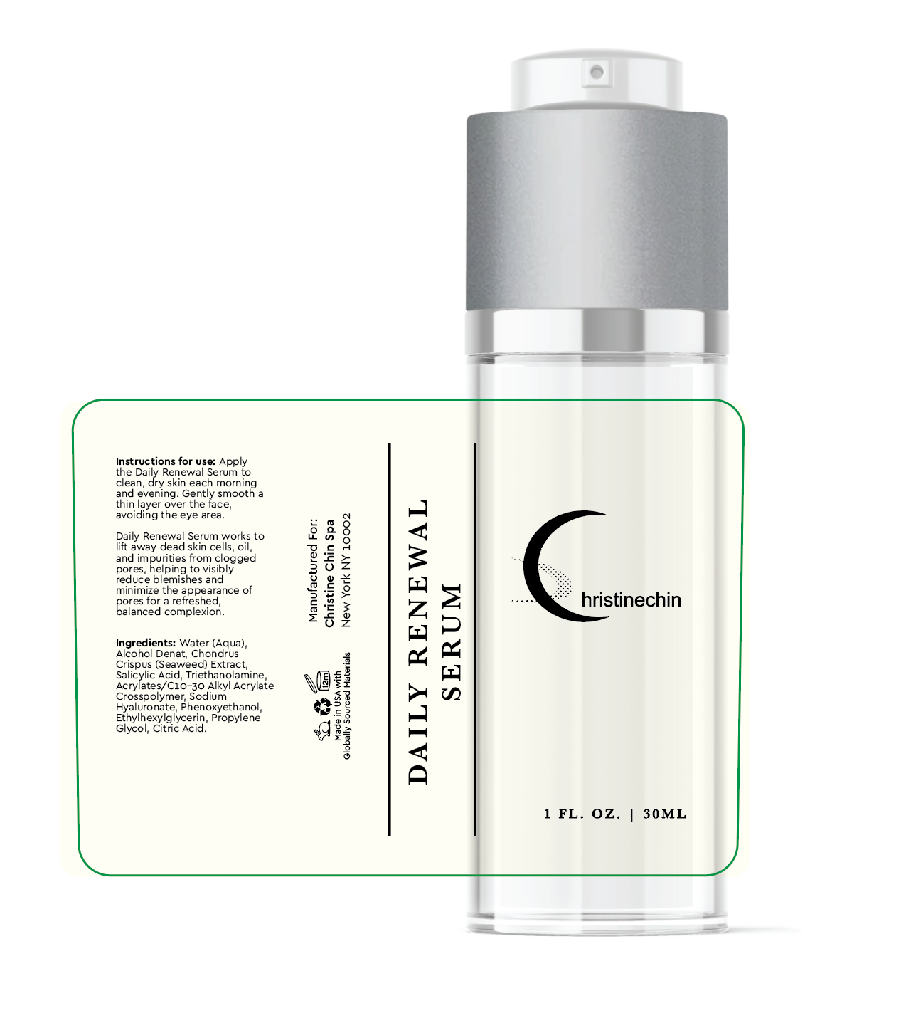 Christine Chin Spa Daily Renewal Serum 1oz